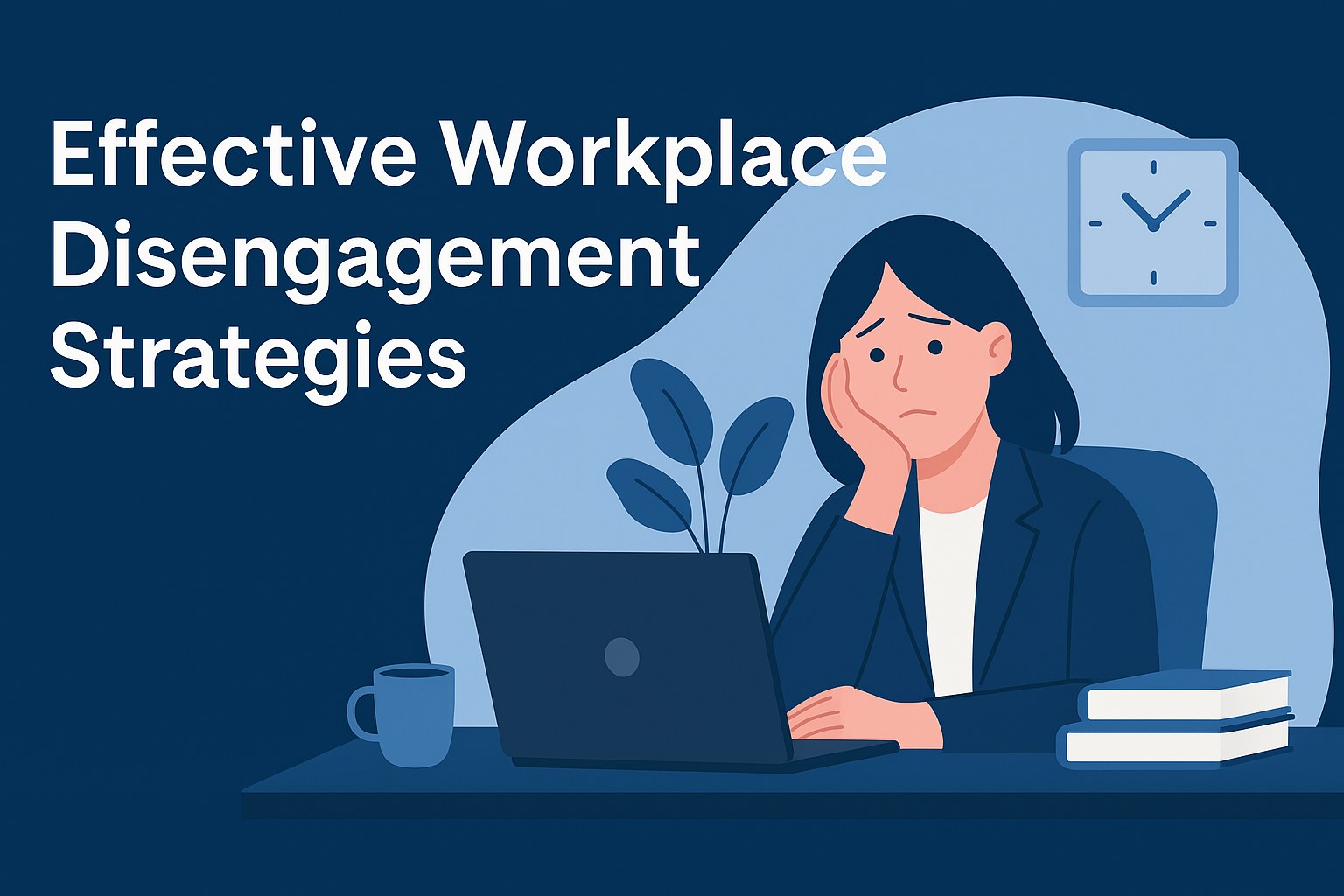 Professional HR graphic showcasing effective workplace disengagement strategies.